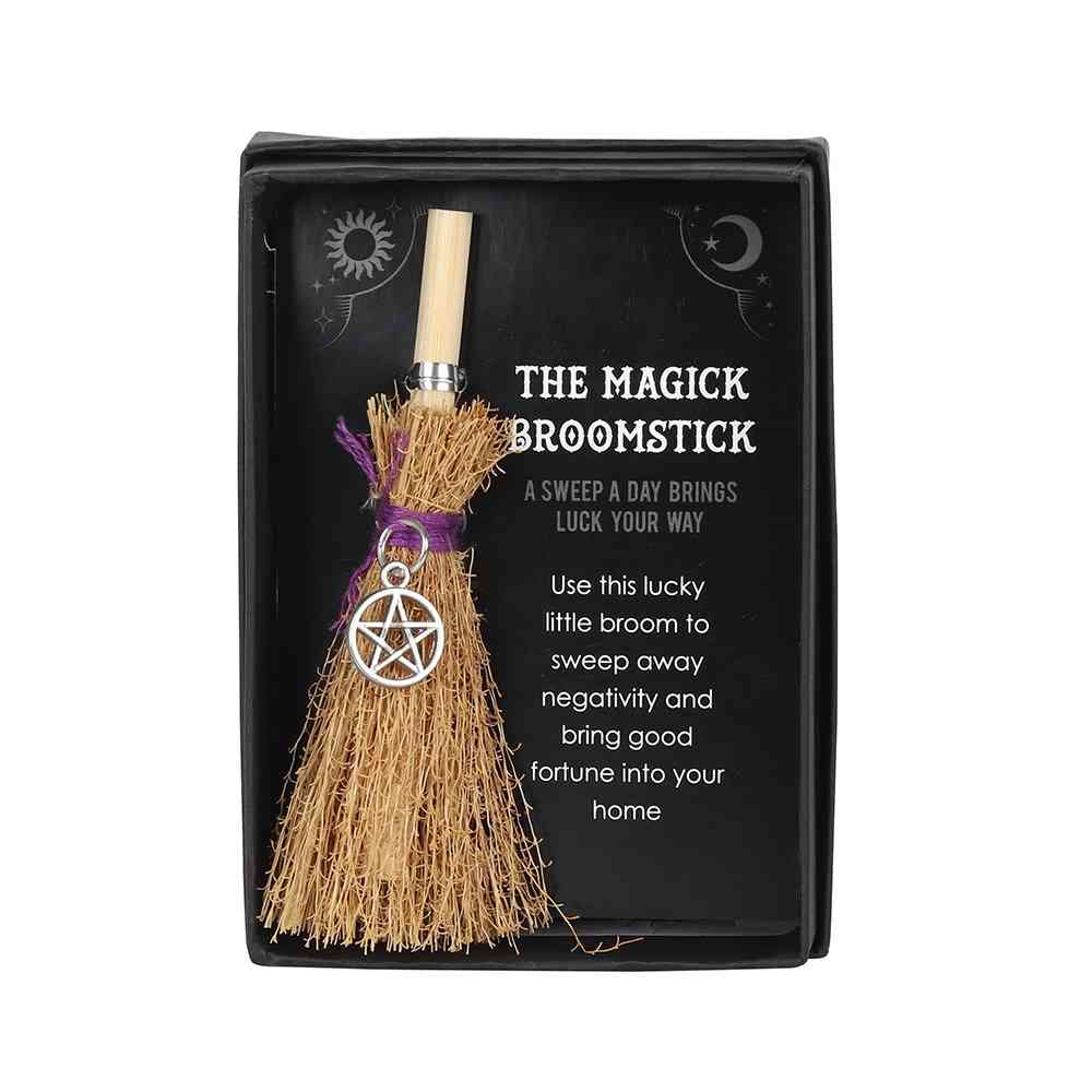 Something Different - Pentagram Mini Magick Broomstick Ornament - Braun/Schwarz